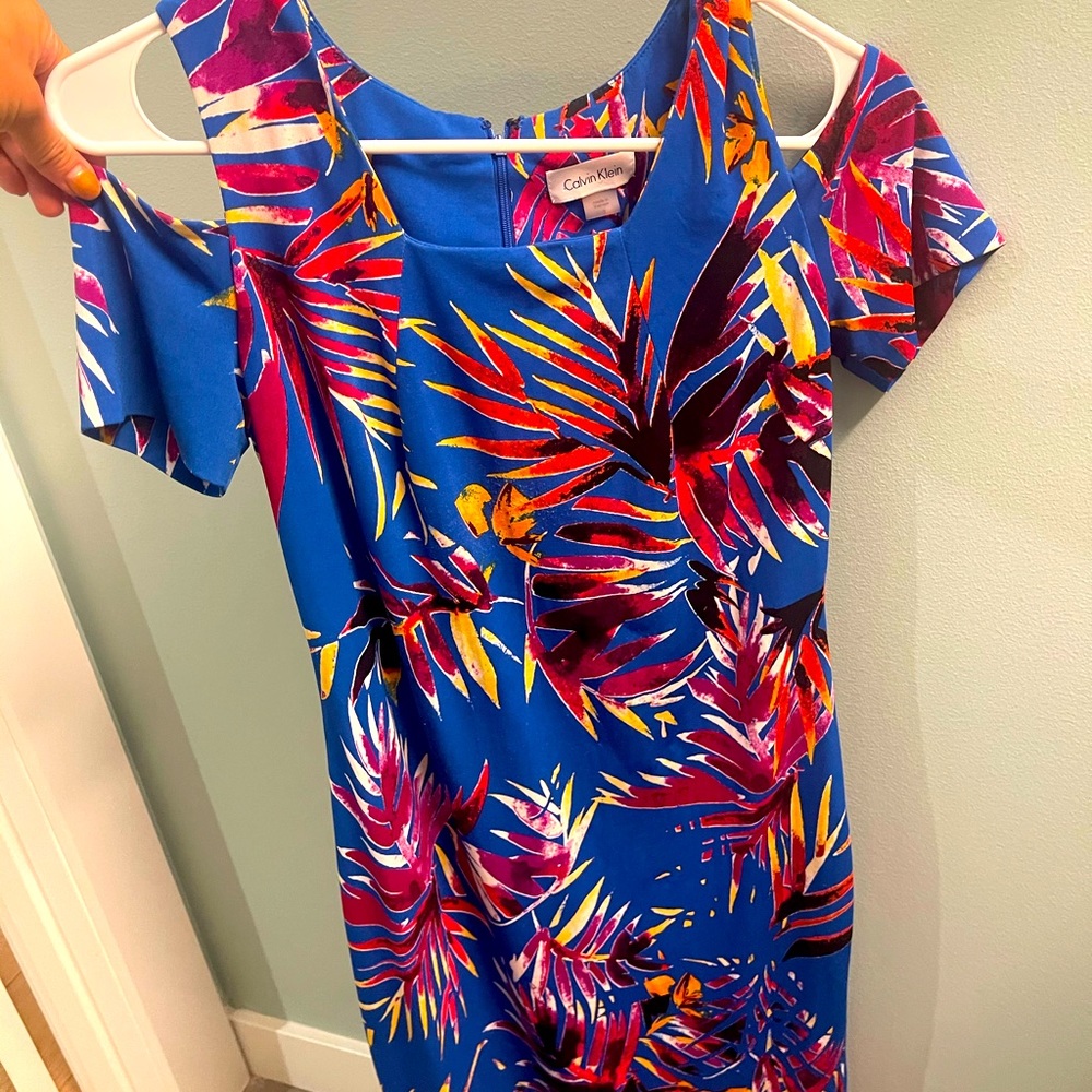 Calvin Klein flower hibiscus dress